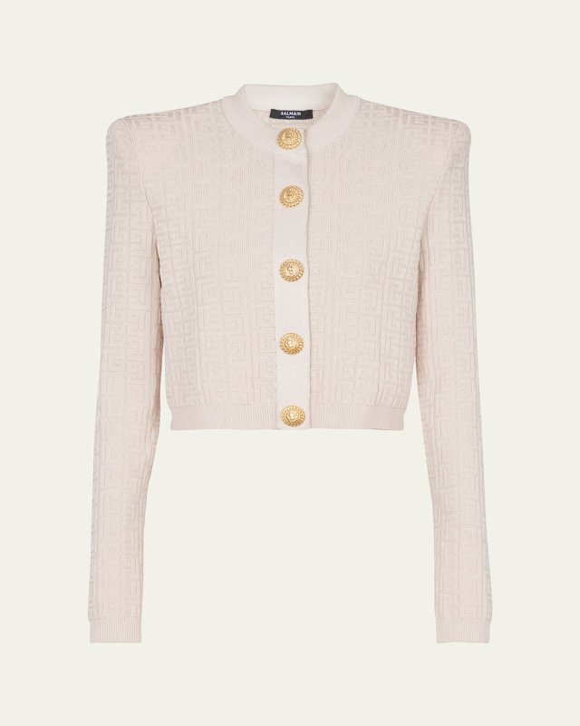 Glitter Logo Button Down Cardigan